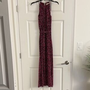 Michael Kors Floral Maxi Dress - Pink and Black